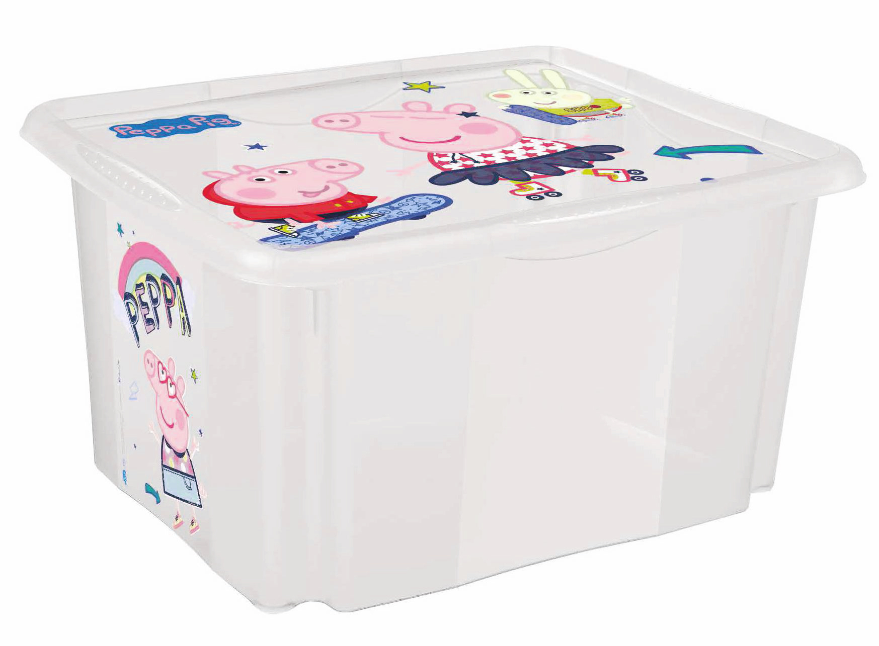 KEEEPER Úložný box s víkem malý "Peppa", Transparent