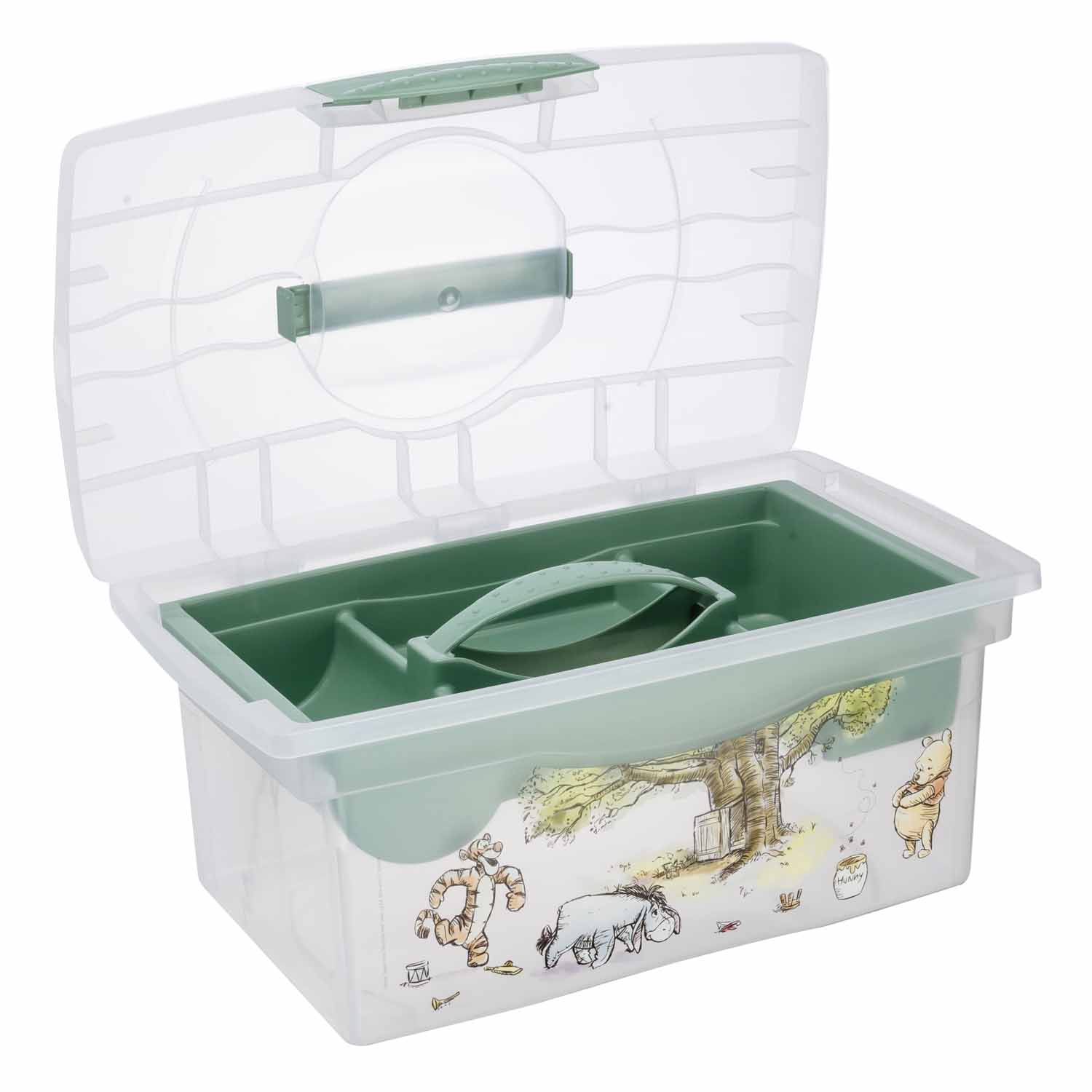 KEEEPER Cestovní box s přihrádkou na hračky, léky, kosmetiku "Winnie", Severská zelená