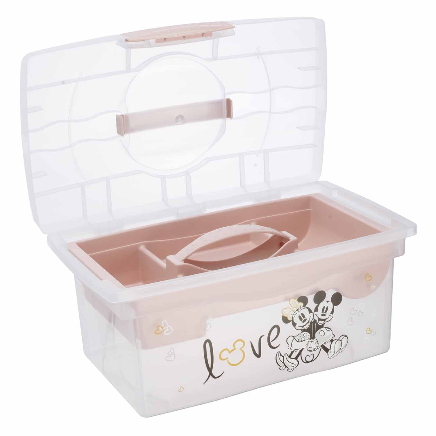 KEEEPER Cestovní box s přihrádkou na hračky, léky, kosmetiku "Minnie", Severská růžová