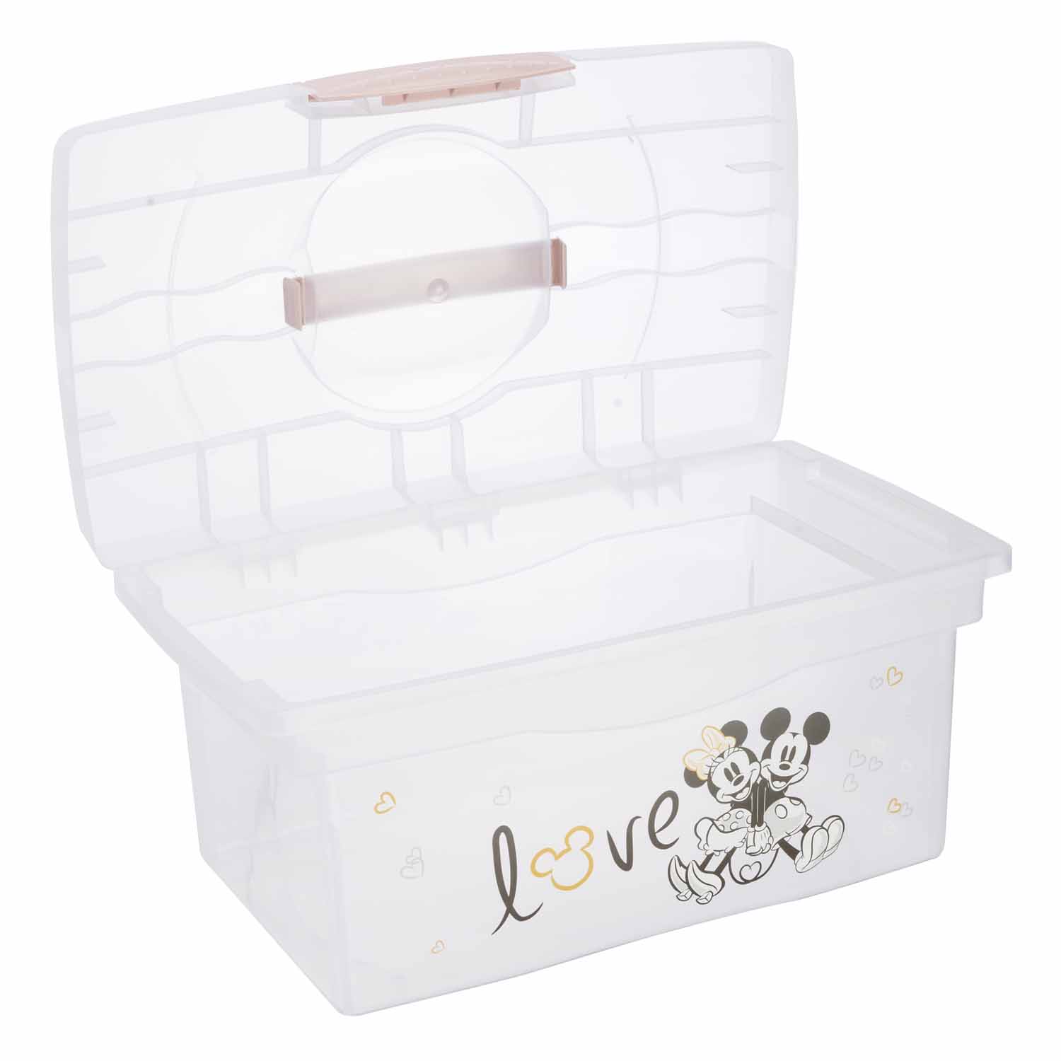 KEEEPER Cestovní box s přihrádkou na hračky, léky, kosmetiku "Minnie", Severská růžová