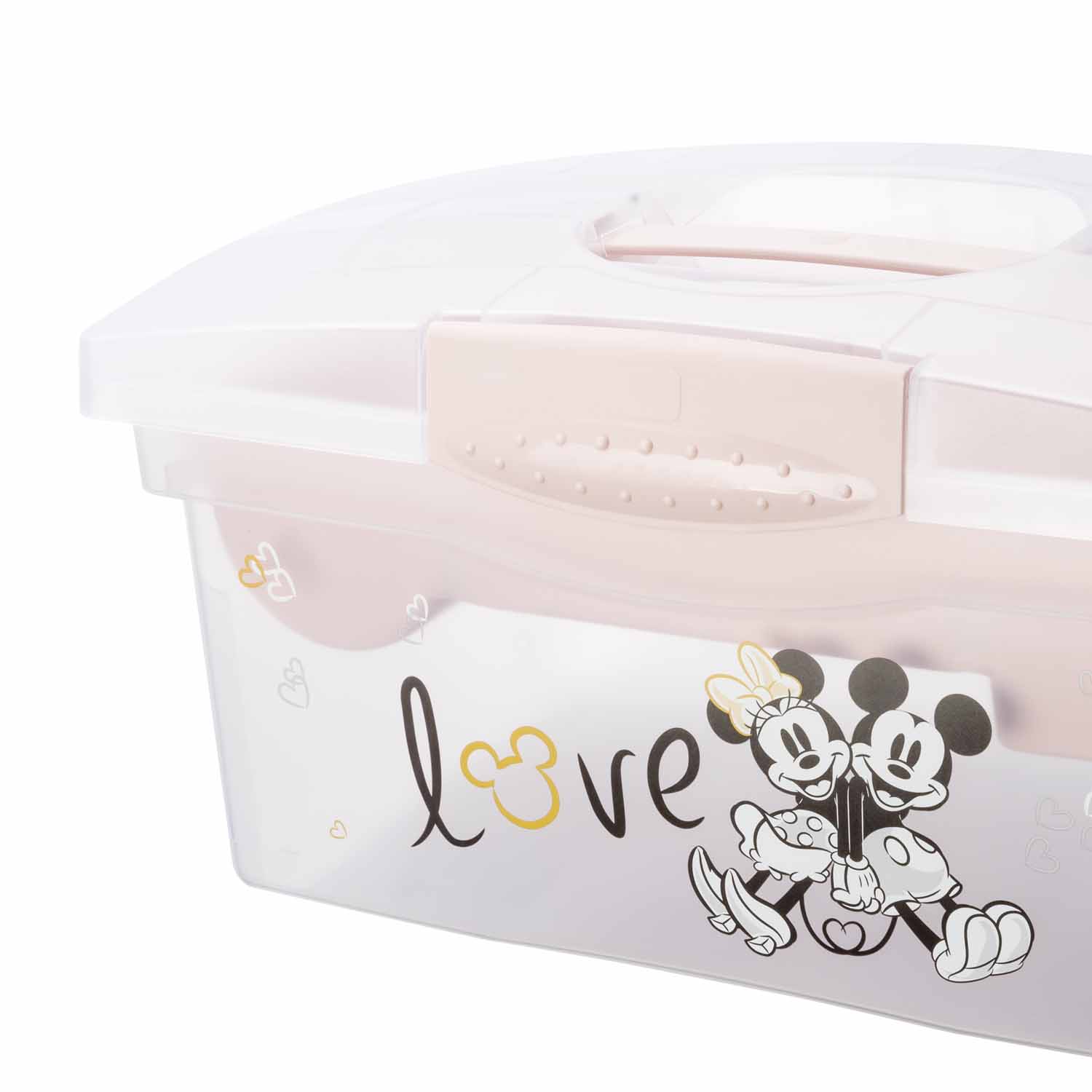 KEEEPER Cestovní box s přihrádkou na hračky, léky, kosmetiku "Minnie", Severská růžová