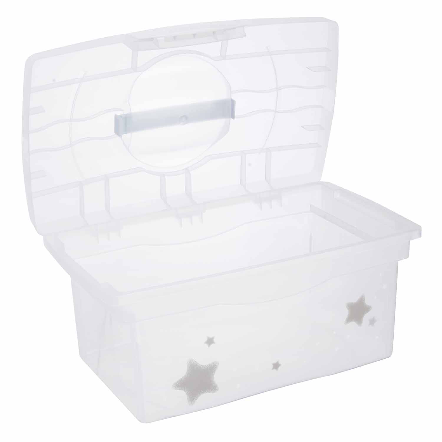 KEEEPER Cestovní box s přihrádkou na hračky, léky, kosmetiku "Stars", Bílá