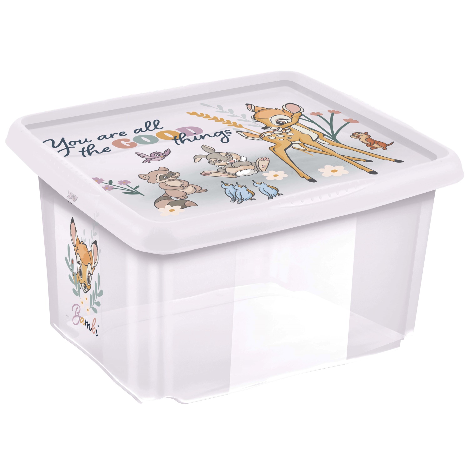 KEEEPER Úložný box s víkem 30l "Bambi", Transparent