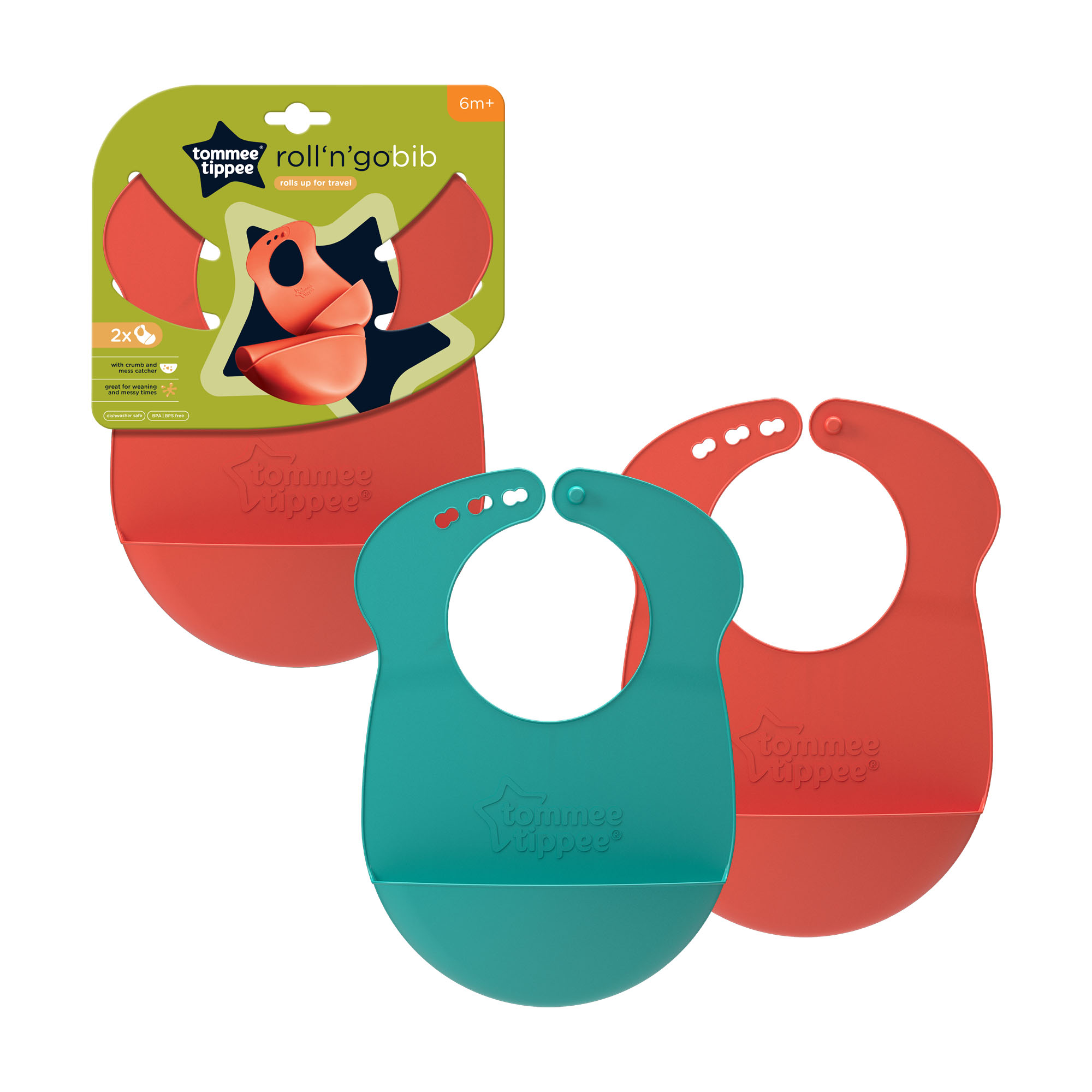 TOMMEE TIPPEE Dětský bryndák, 6+  2ks