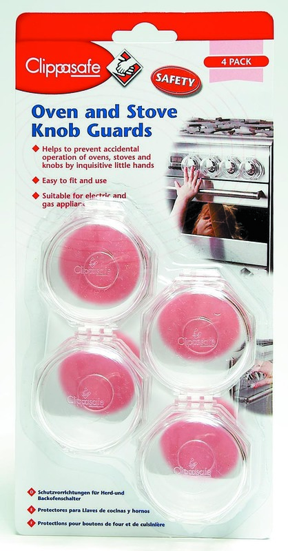 CLIPPASAFE Ochranné knoflíky sporák 4ks, Transparent