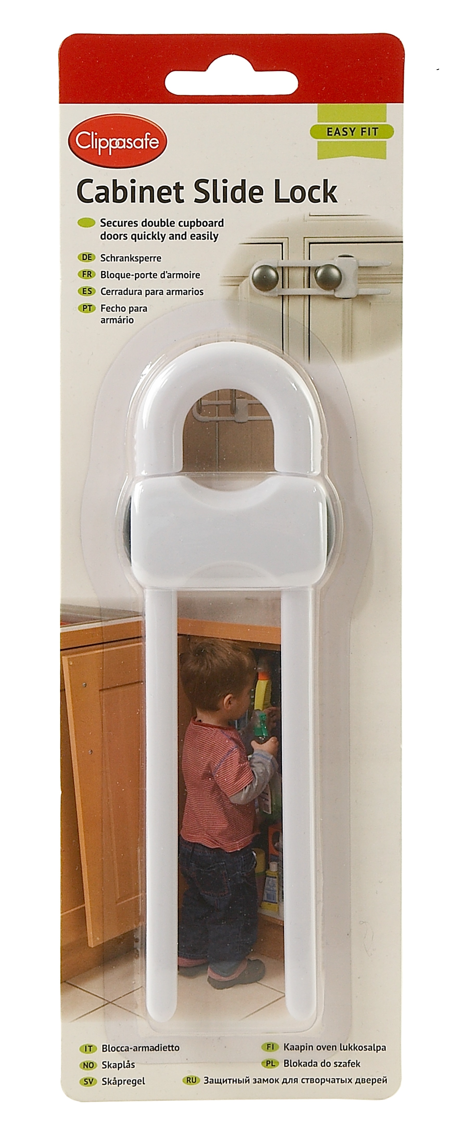 CLIPPASAFE Zámek otevírání skříněk, White