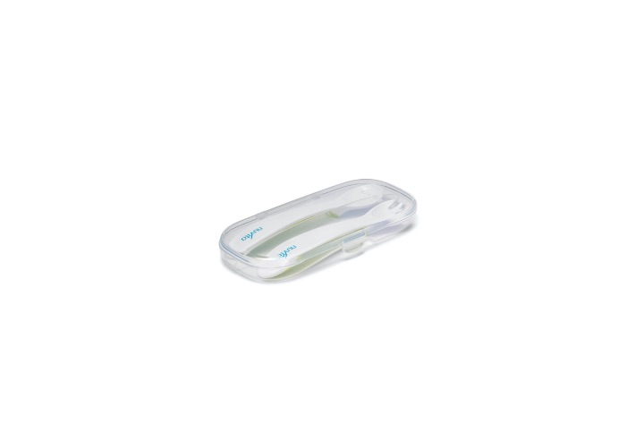 NUVITA Vidlička a lžička v krabičce, Pastel green