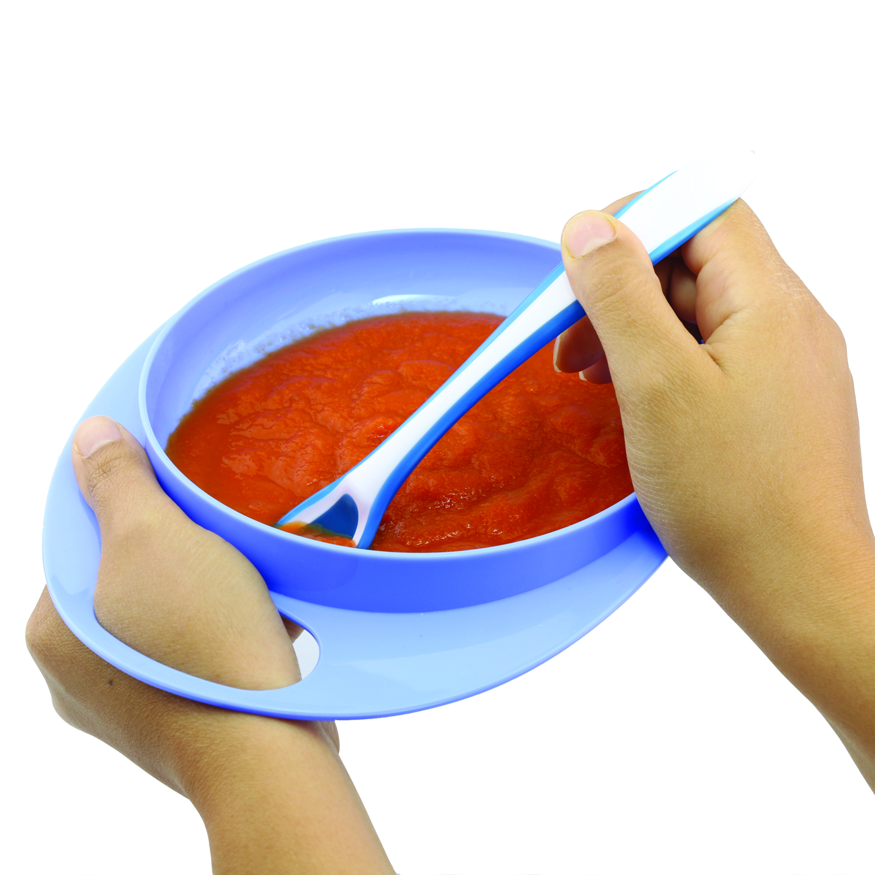 NUVITA Talíře se zvýšeným okrajem 2ks, Pastel blue