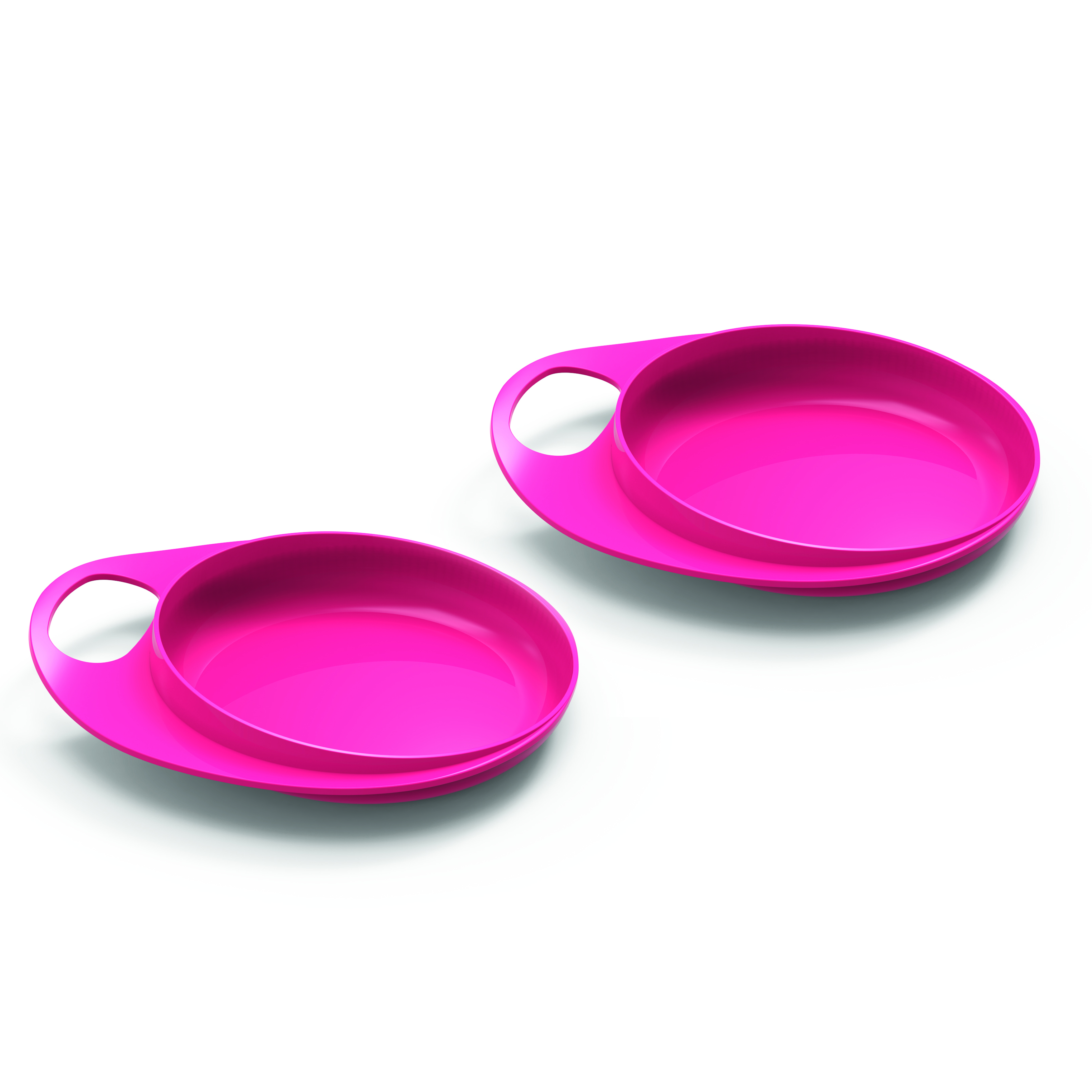NUVITA Talíře se zvýšeným okrajem 2ks, Pastel pink