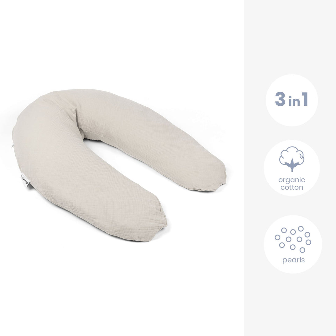 DOOMOO Potah na multifunkční kojící polštář Comfybig, Tetra Almond