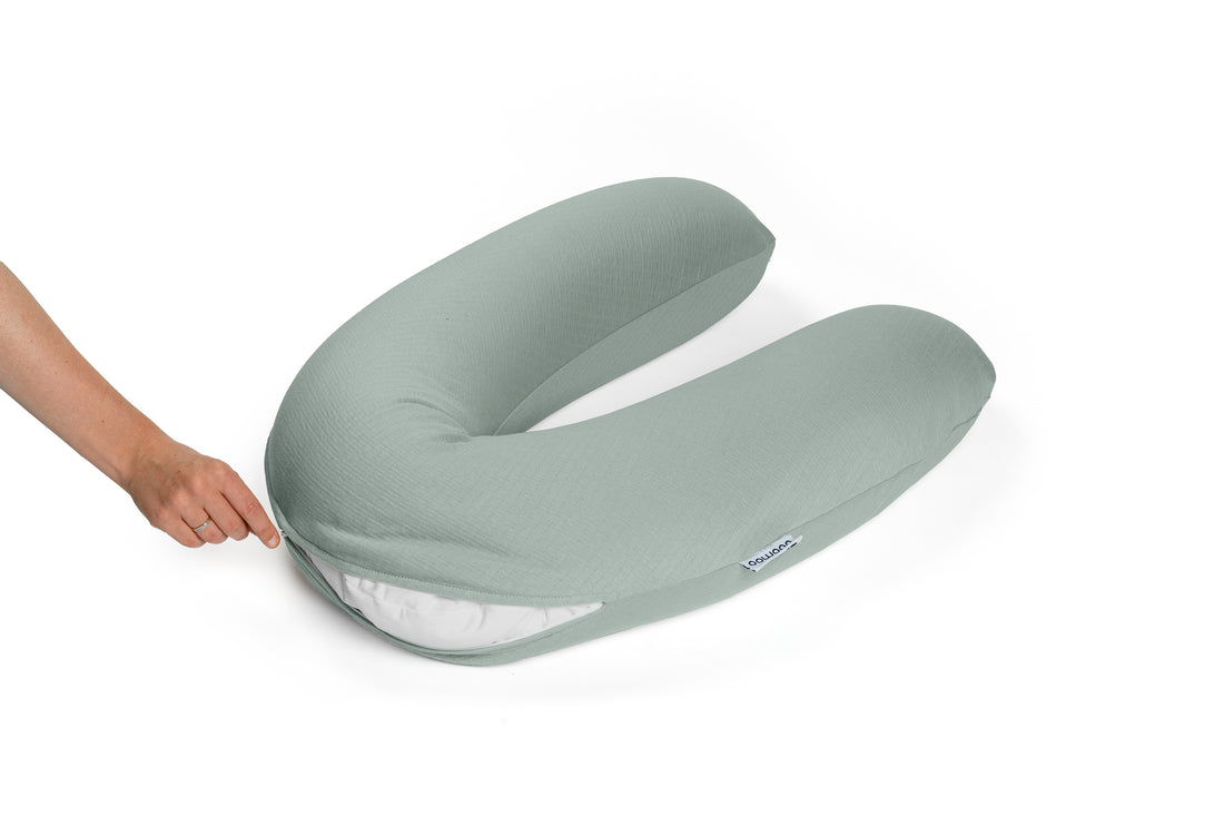 DOOMOO Potah na multifunkční kojící polštář Buddy, Jersey Green