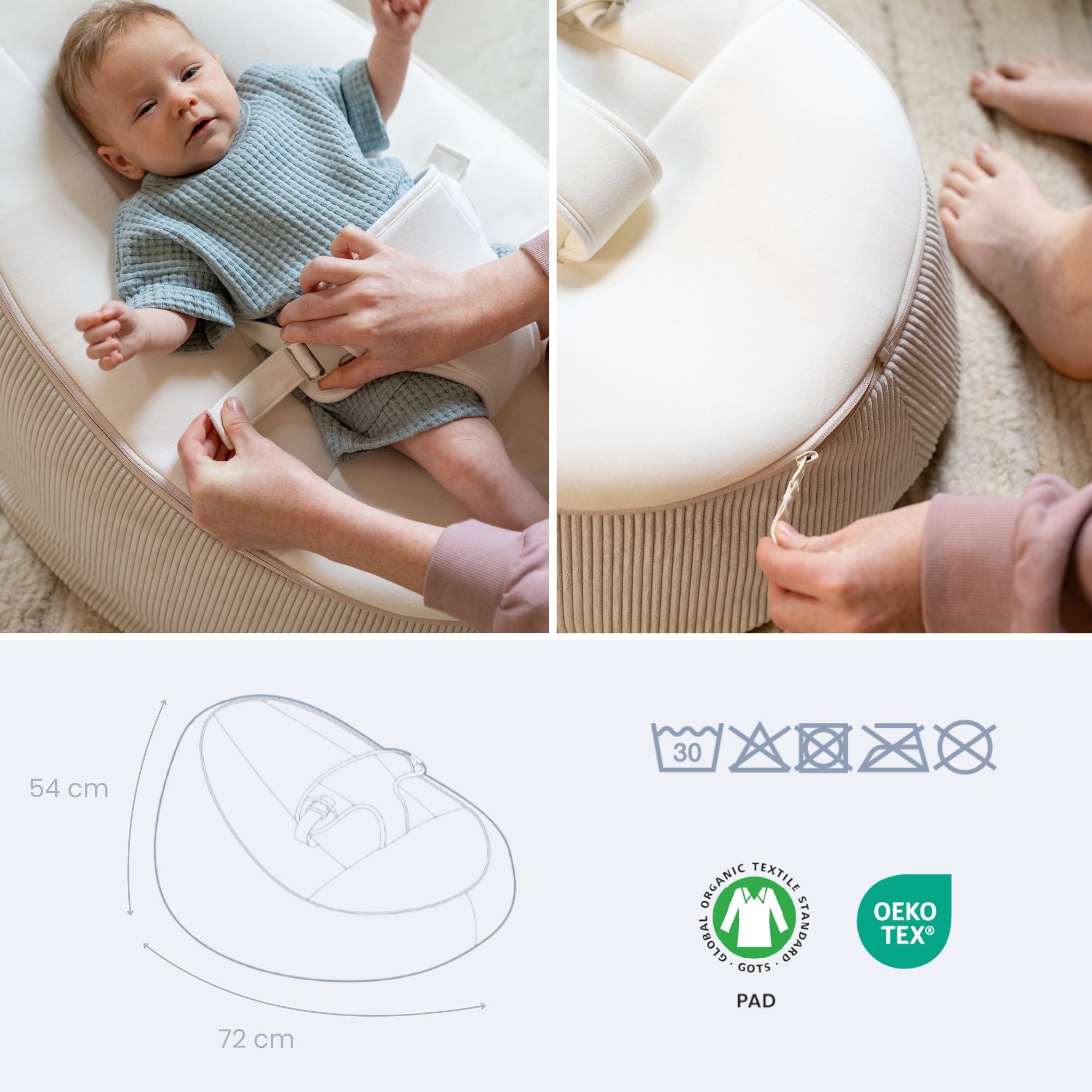 DOOMOO Doomoo Seat & Grow rostoucí sedací vak, Sand