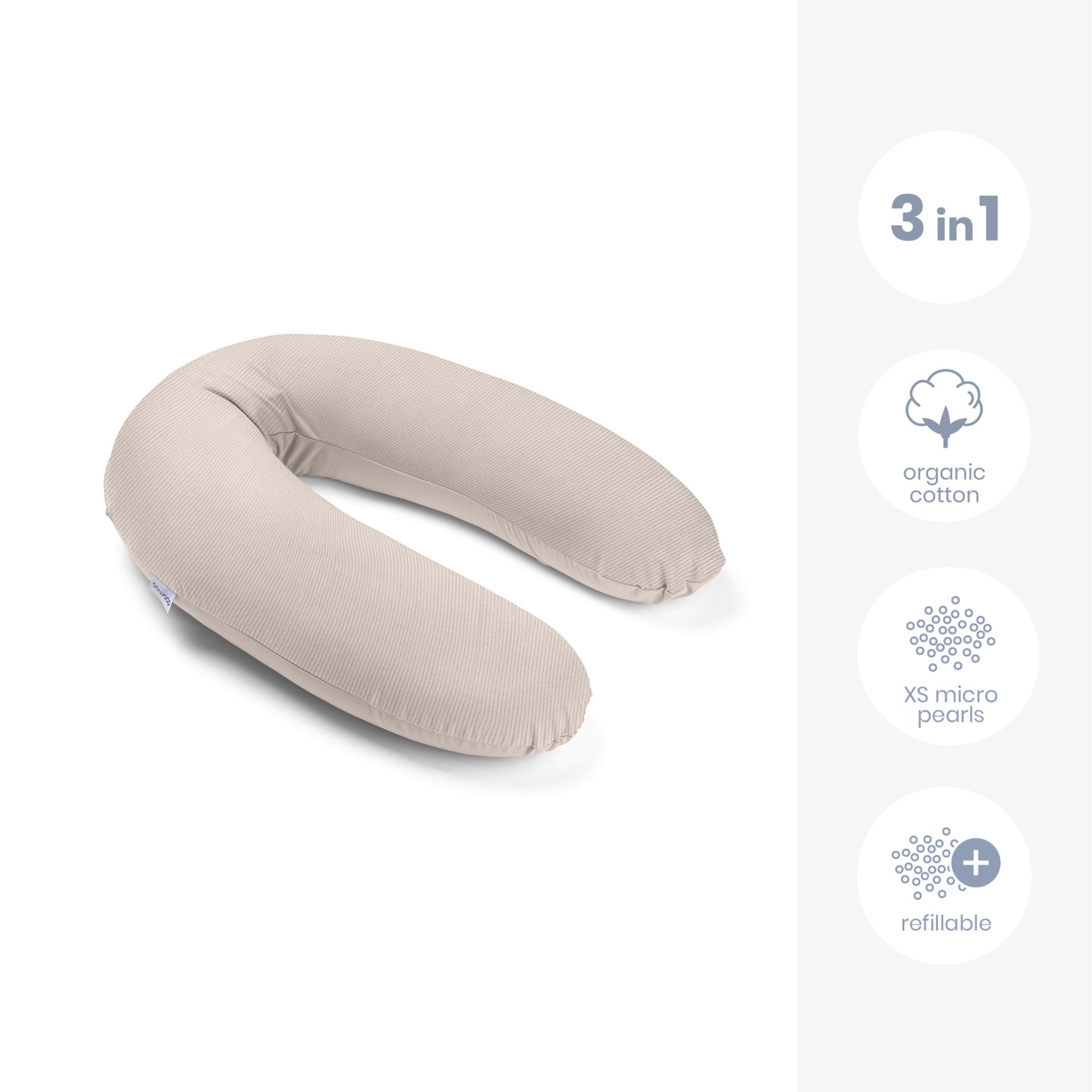 DOOMOO Buddy multifunkční kojící polštář, Corduroy Sand