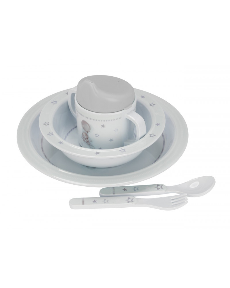 EFFIKI Set vidlička +lžička, Šedá