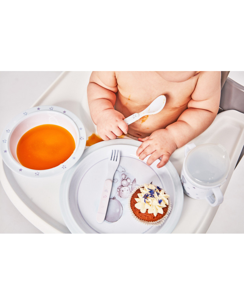 EFFIKI Set vidlička +lžička, Šedá