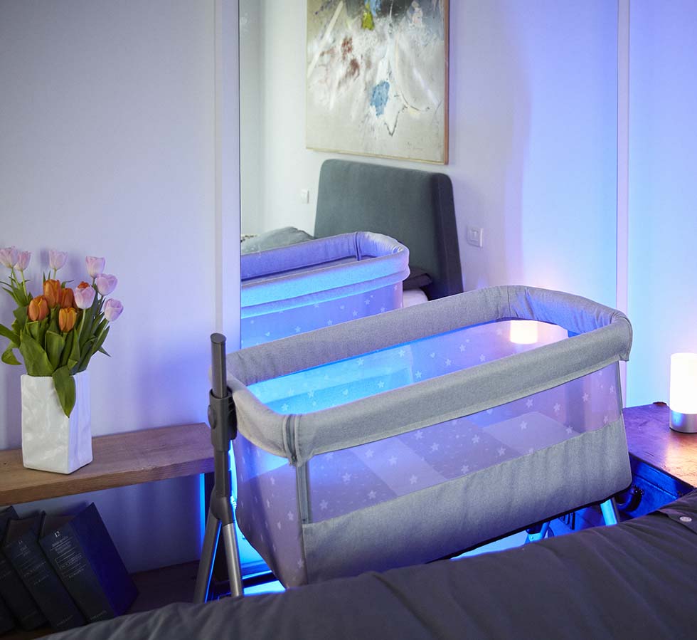 CAM Přístavná postýlka Sempreconte II + Sada povlečení, Col.160