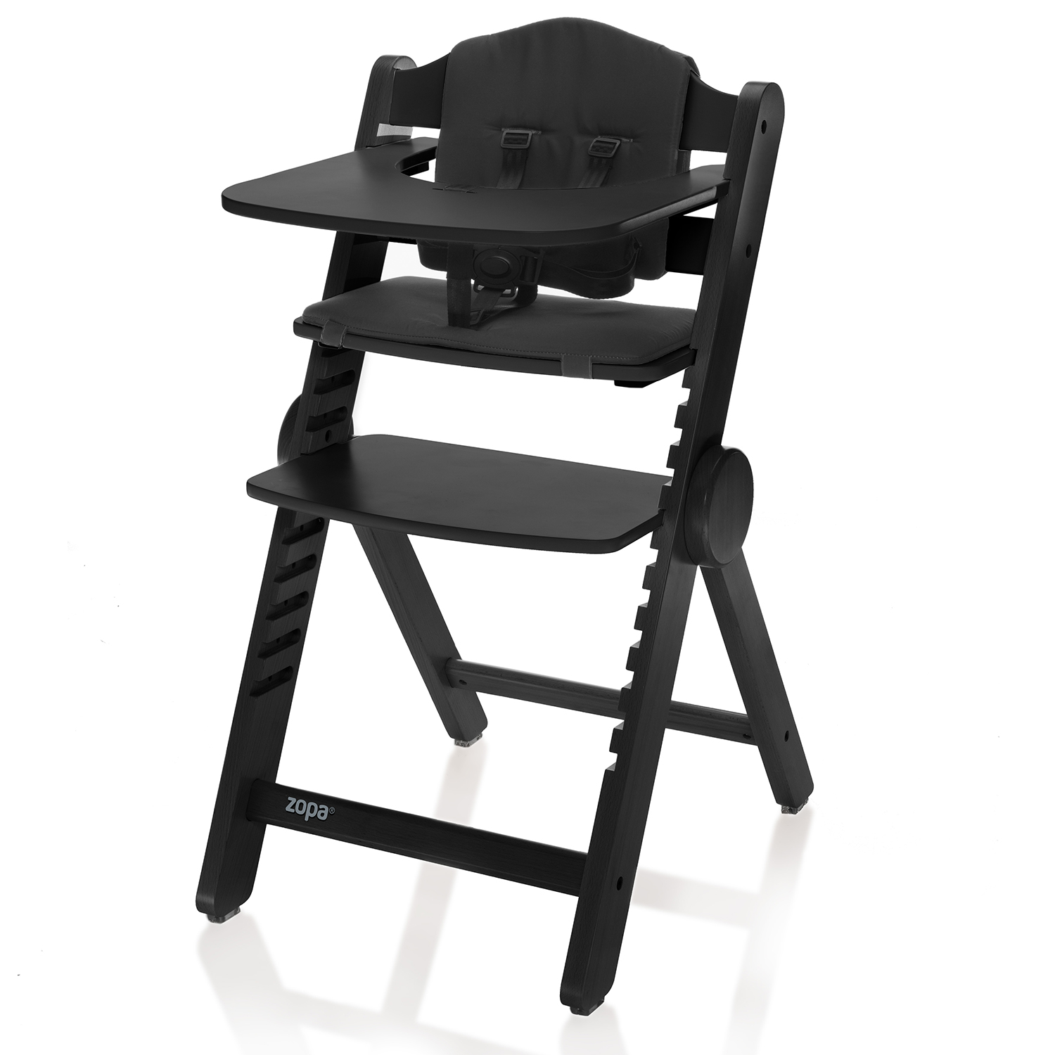 Zopa Dřevěná jídelní židlička Clipp & Clapp, Black