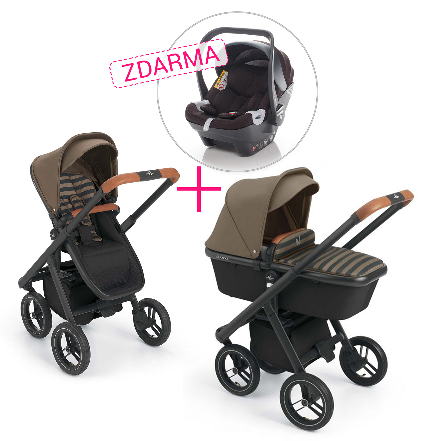NEONATO SET Kočárek Puro + autosedačka X1 ZDARMA, Col.39A