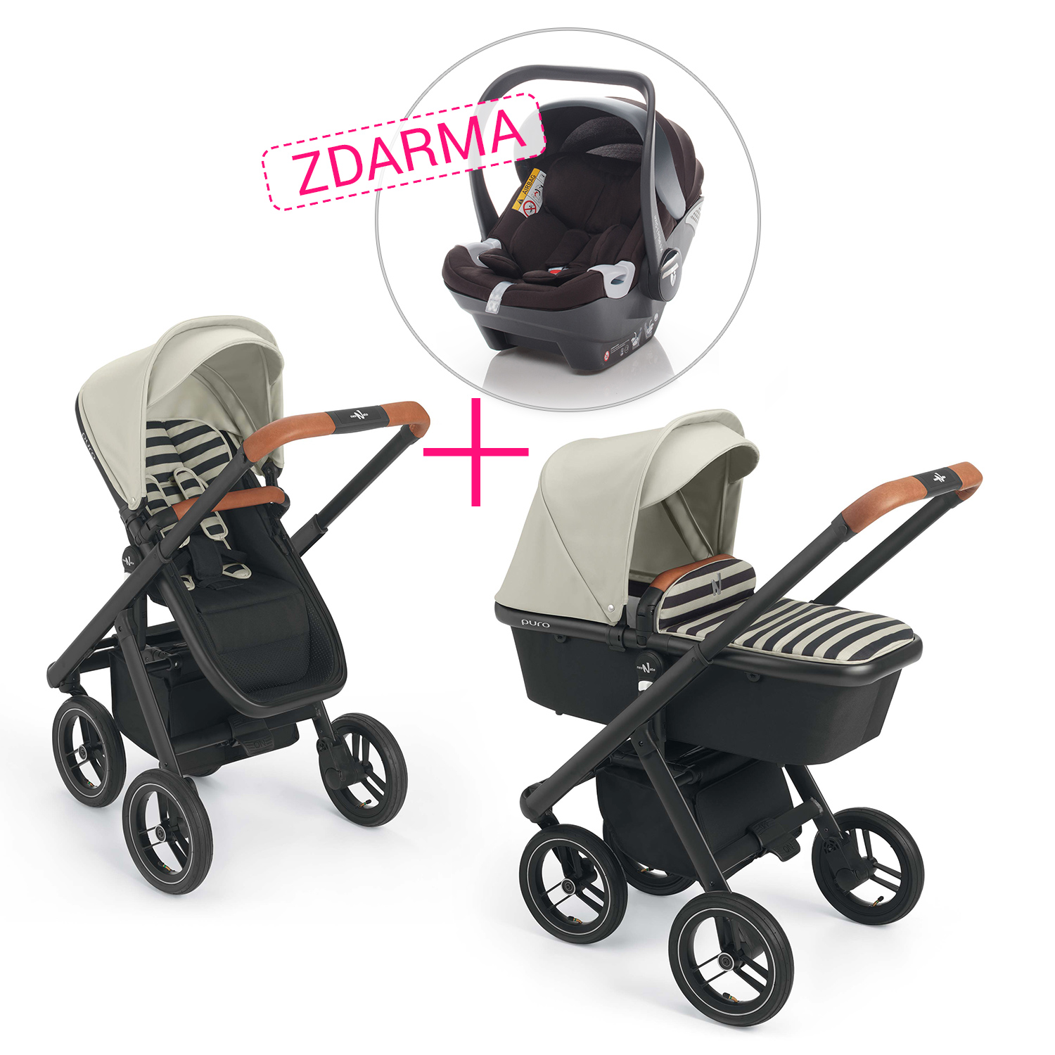 NEONATO SET Kočárek Puro + autosedačka X1 ZDARMA, Col.40A