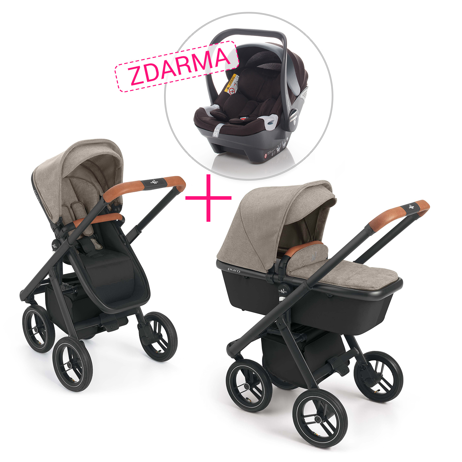 NEONATO SET Kočárek Puro + autosedačka X1 ZDARMA, Col.45A
