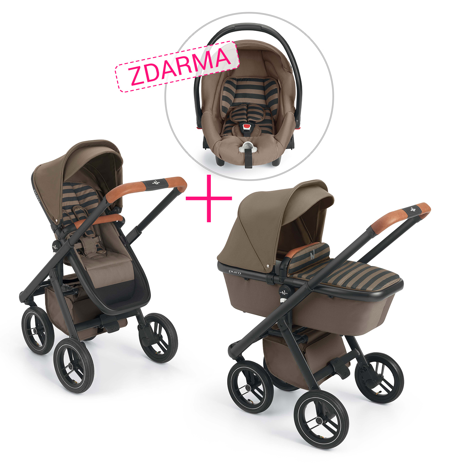 NEONATO SET Kočárek Puro + autosedačka Puro ZDARMA, Col.55A