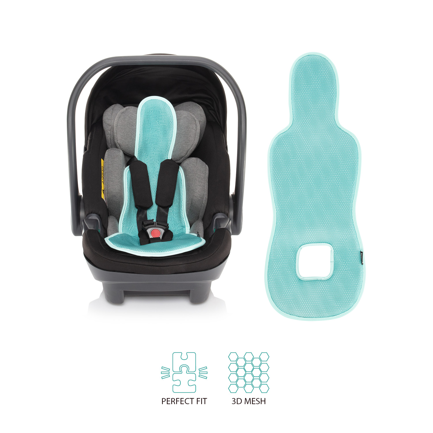 ZOPA Prodyšná podložka do autosedačky Breeze sk. 0+, Ice Grey