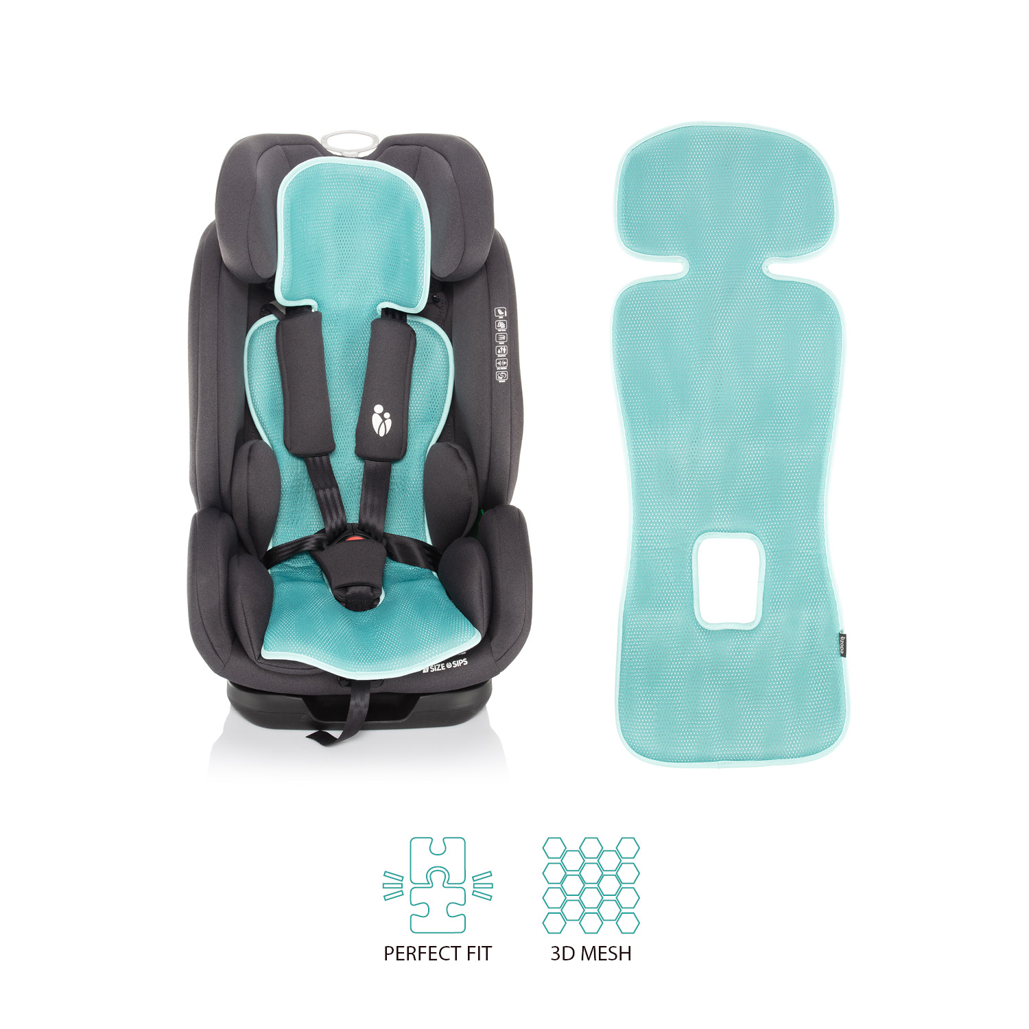 Zopa Prodyšná podložka do autosedačky Breeze sk. 1, Ice Grey