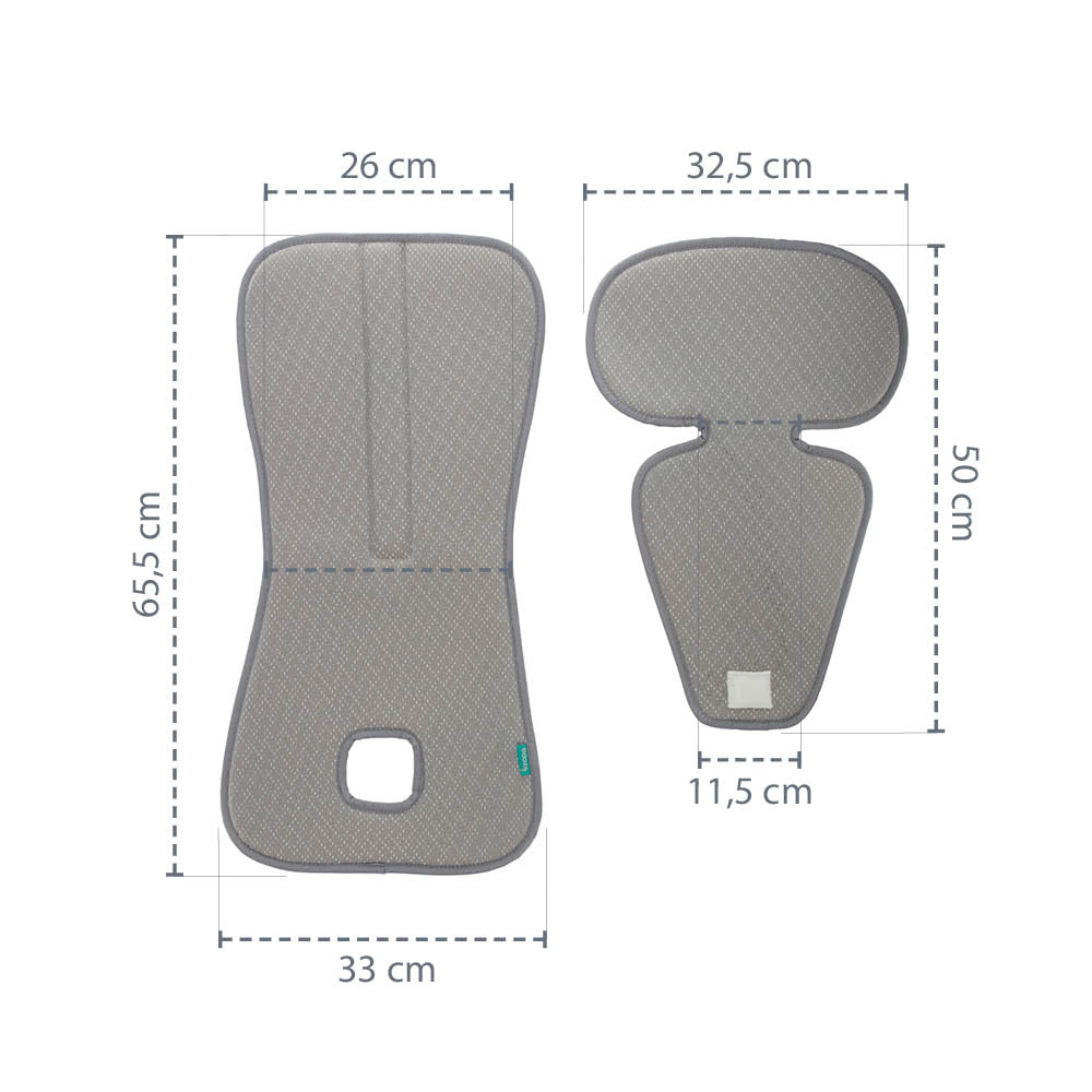 ZOPA Prodyšná podložka do autosedačky Breeze sk. 2/3, Ice Grey