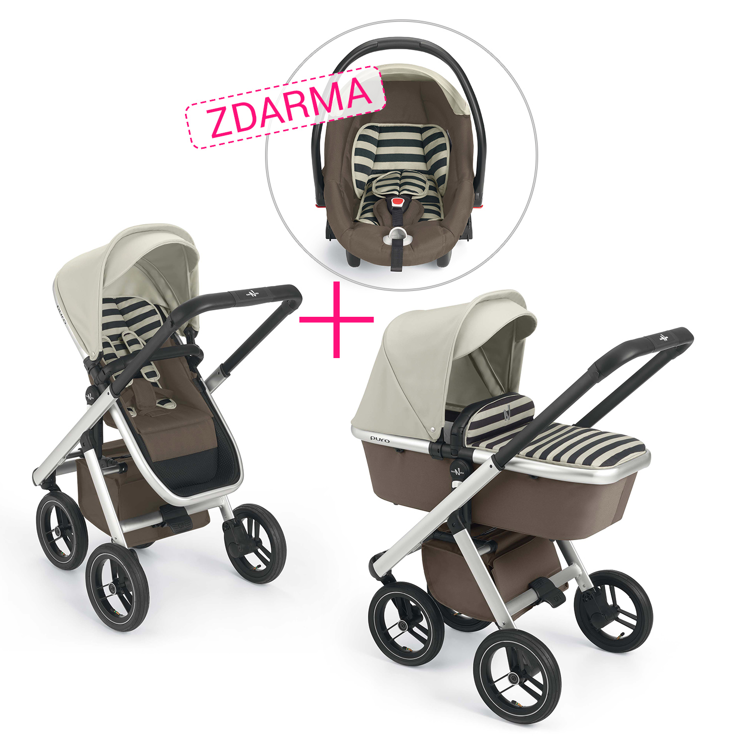 NEONATO SET Kočárek Puro + autosedačka Puro ZDARMA, Col.60A