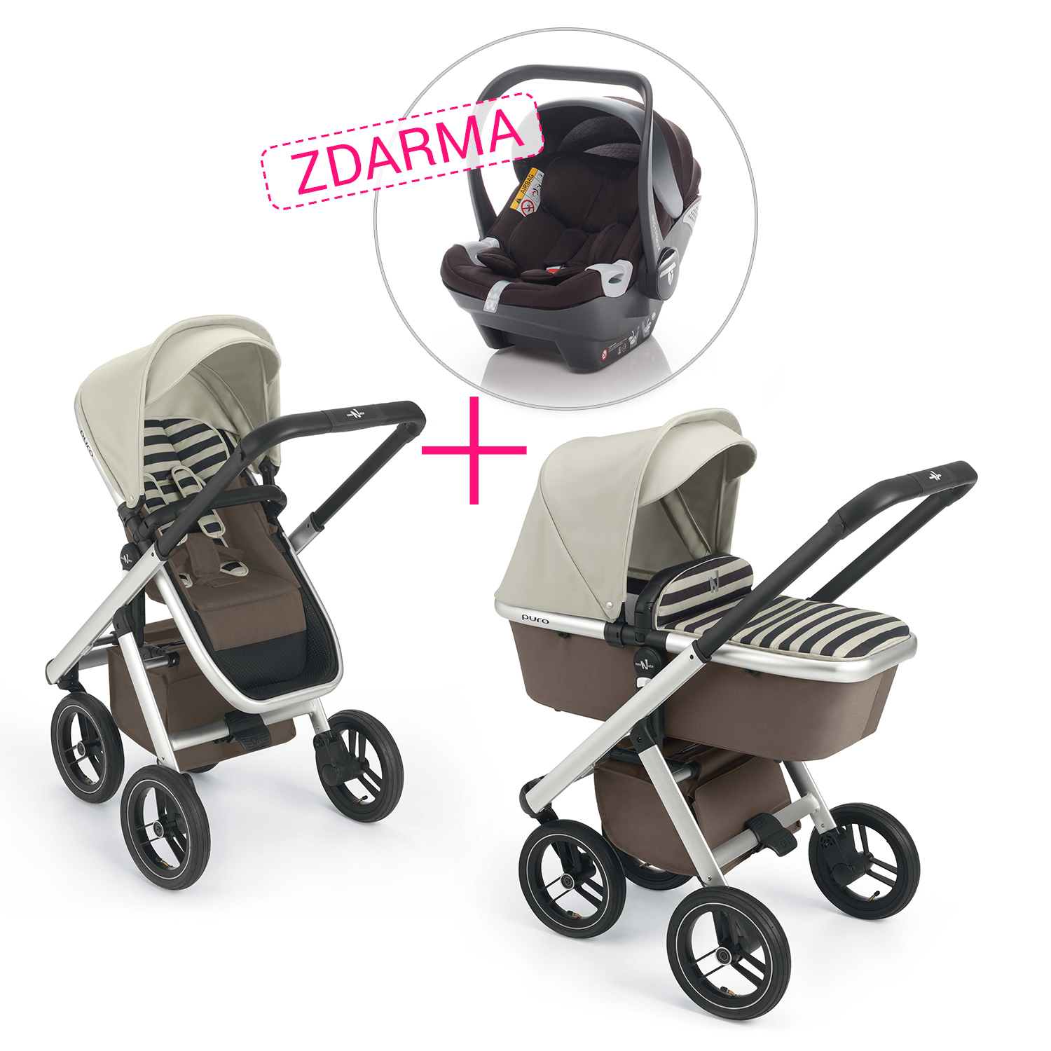 NEONATO SET Kočárek Puro + autosedačka X1 ZDARMA, Col.60A