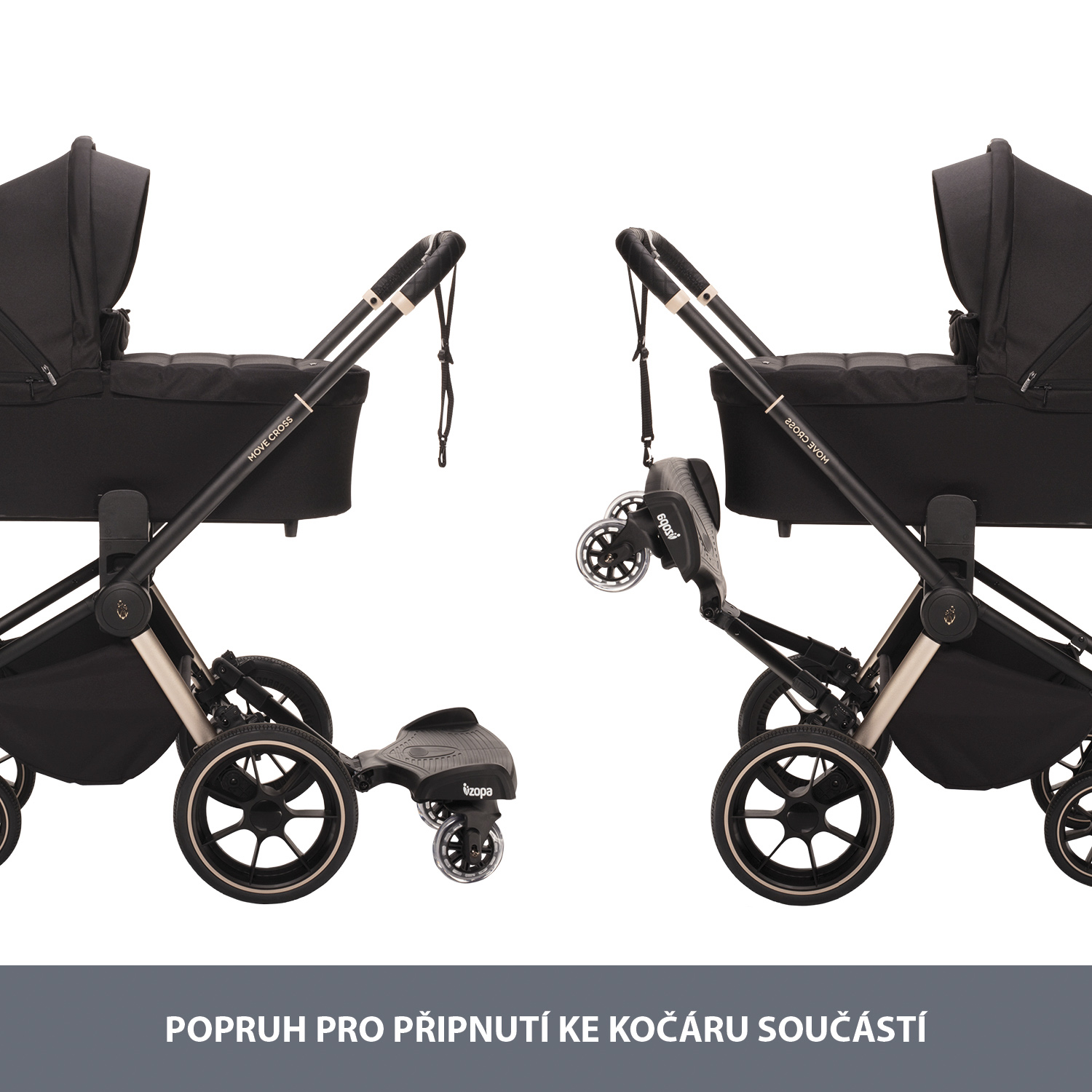 ZOPA Stupátko ke kočárku Segboard 2, Black