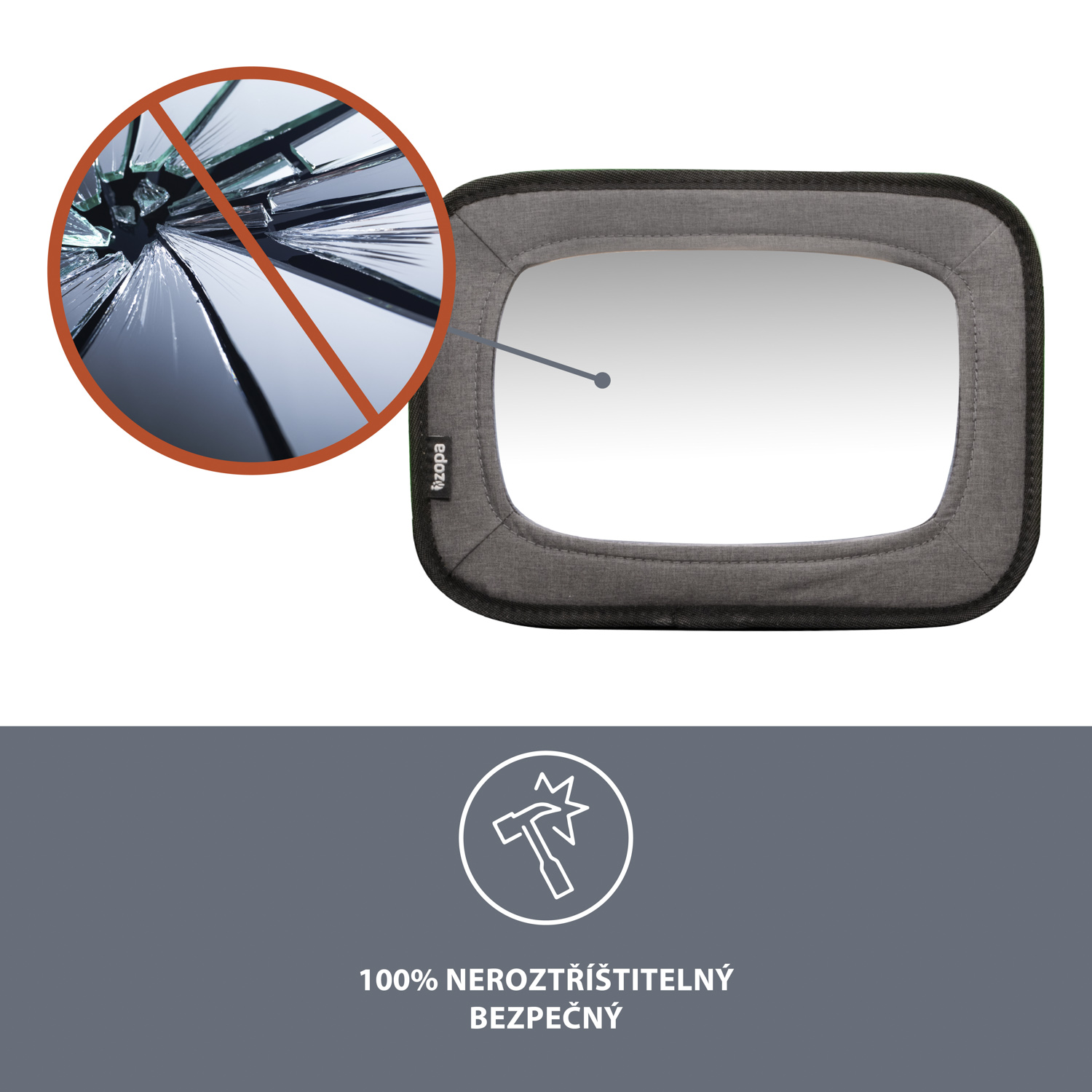 ZOPA Zpětné zrcátko látkové