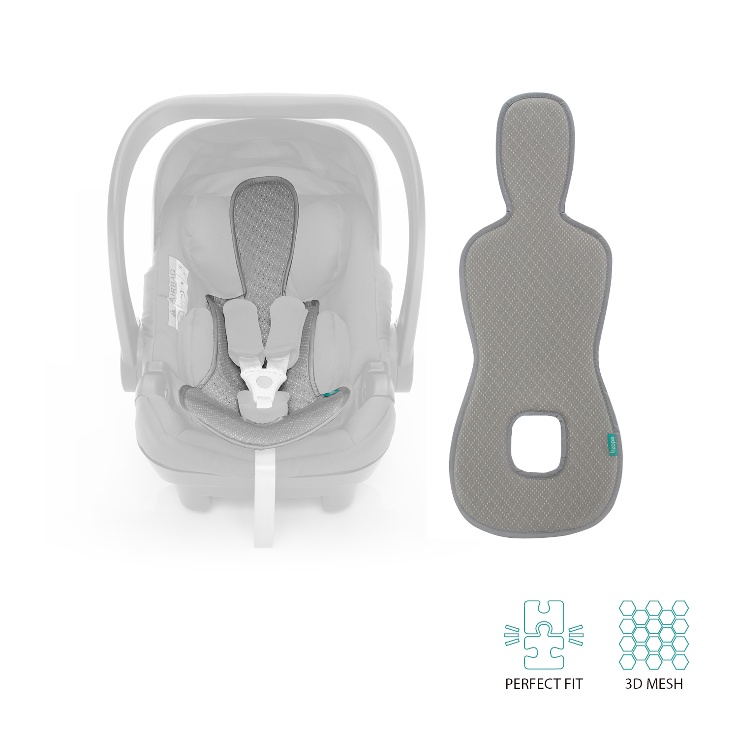 ZOPA Prodyšná podložka do autosedačky Breeze sk. 0+, Maory Grey