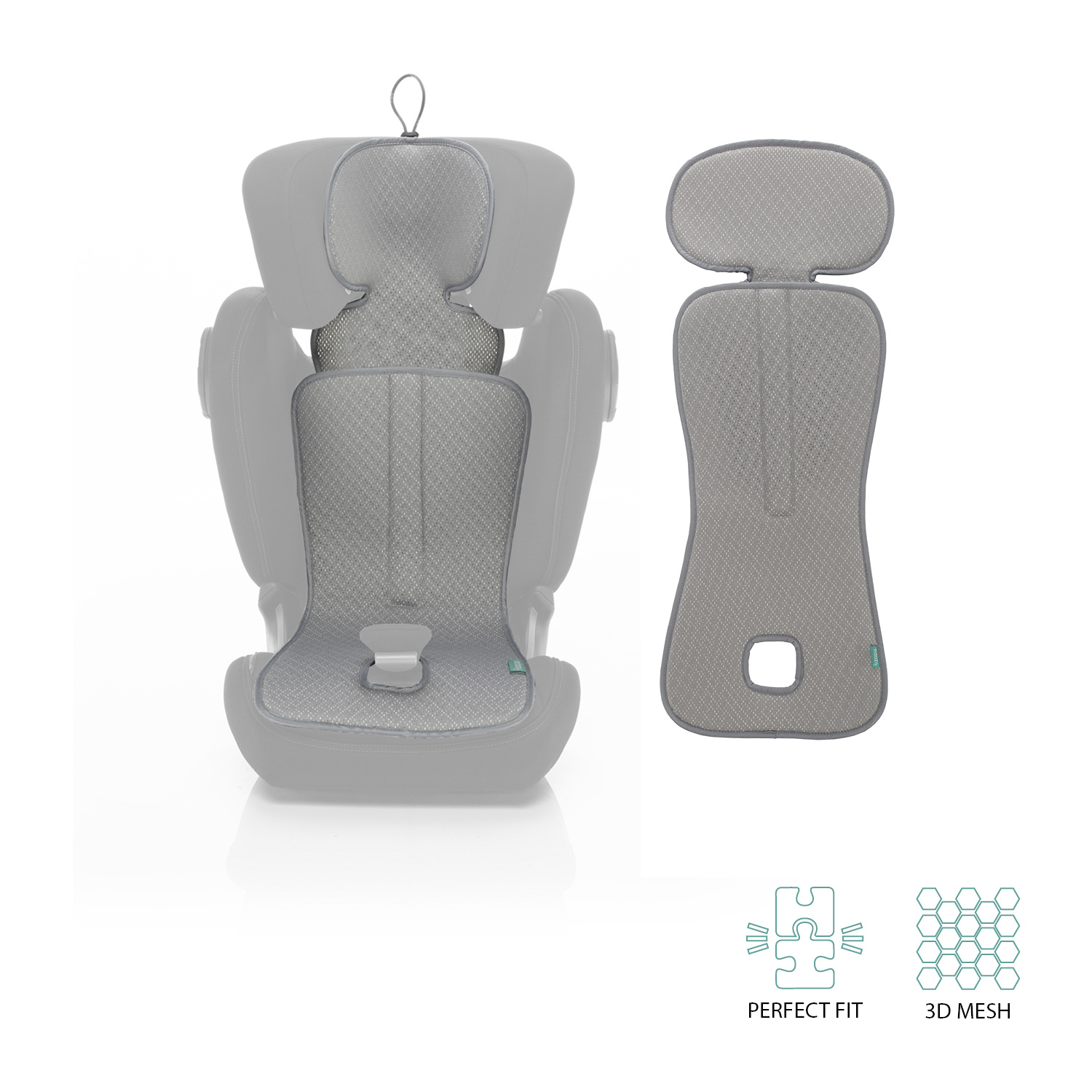 ZOPA Prodyšná podložka do autosedačky Breeze sk. 2/3, Maory Grey