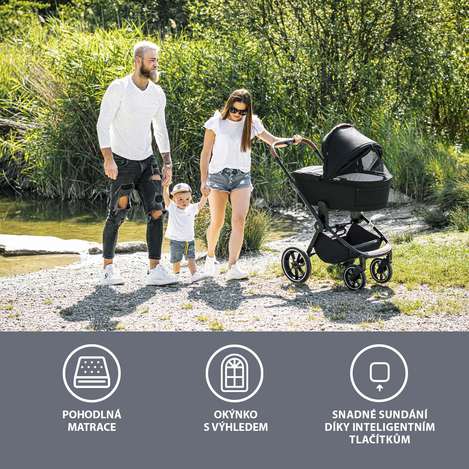 ZOPA Hluboká korba ke sportovnímu kočárku Move XL, Night Black/Black