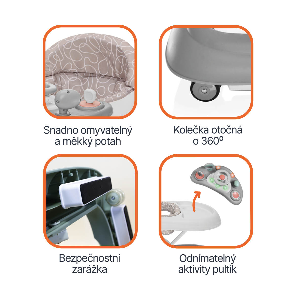 ZOPA Chodítko Fiesta, Grey/White