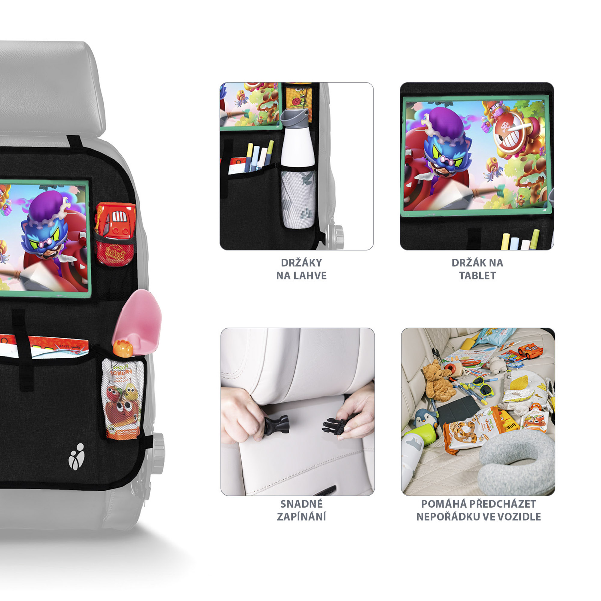 ZOPA Organizér na sedadlo + kapsa na tablet, Black