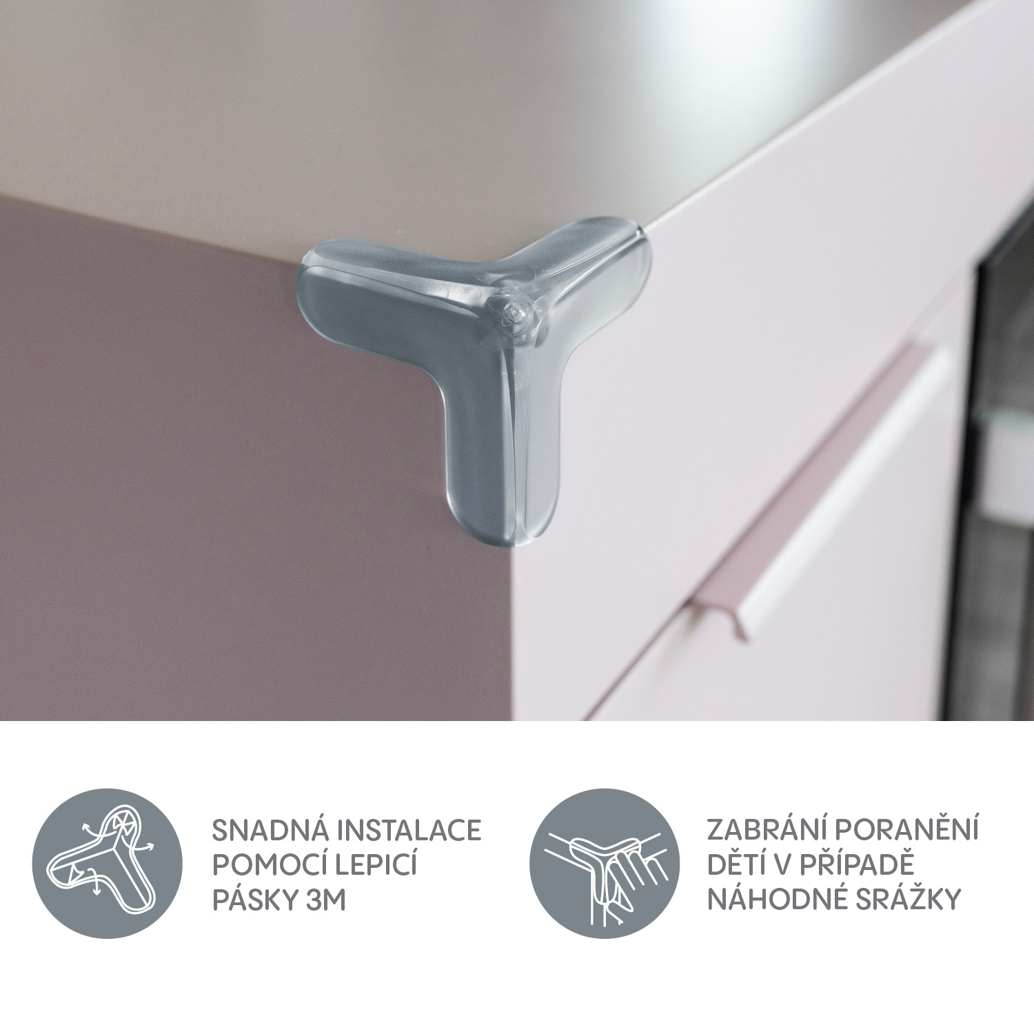 ZOPA Ochrana rohů trojitá 4ks, Transparent