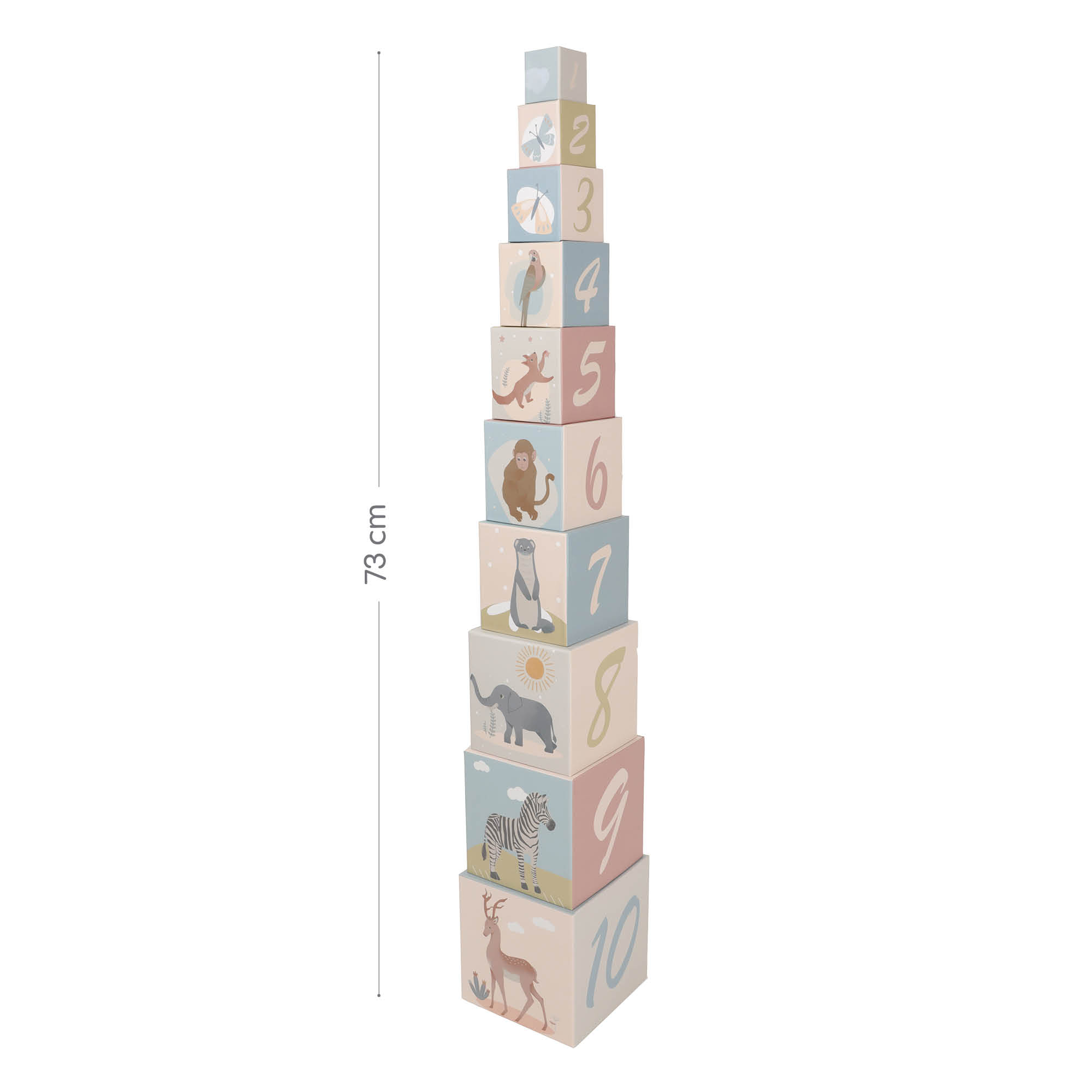 Dětské stohovací kostky kartonové 10ks