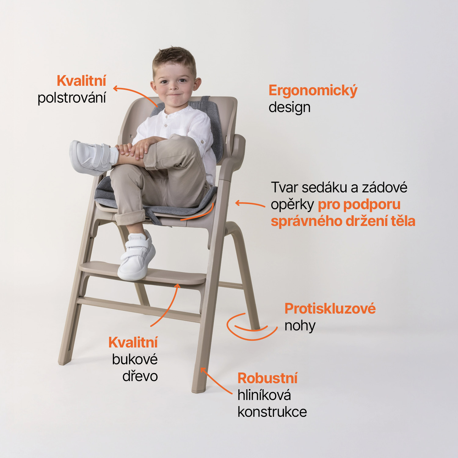 Dětská židlička Inspira, Cookie Beige