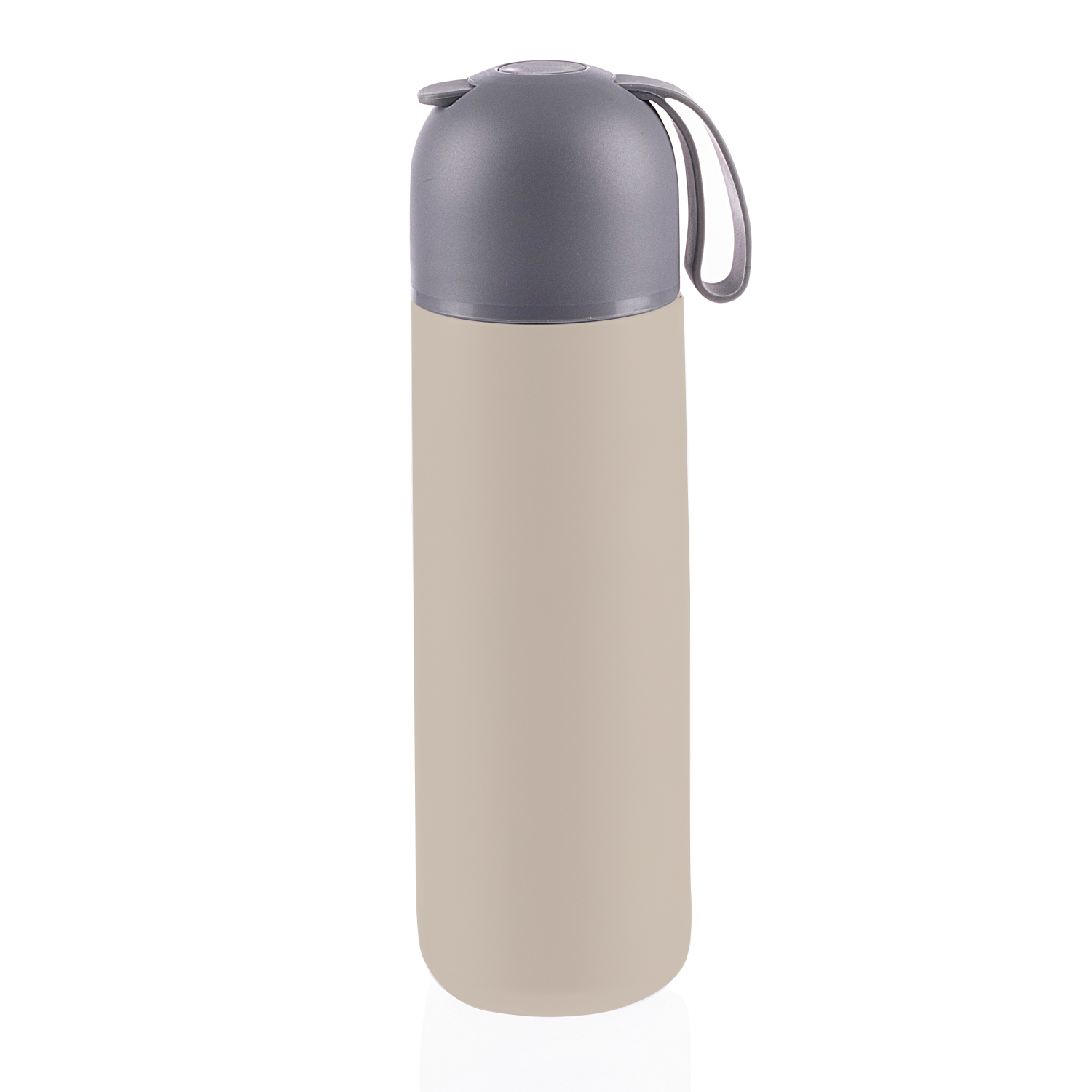 Termoska na tekutiny se silikonovým držákem 400 ml, Cookie beige