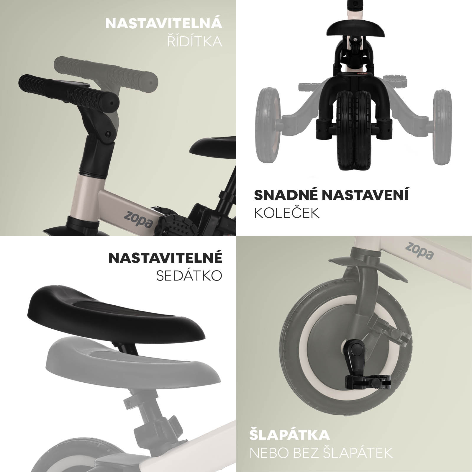 Zopa Tříkolka Razor Easy, Kodi Bronze