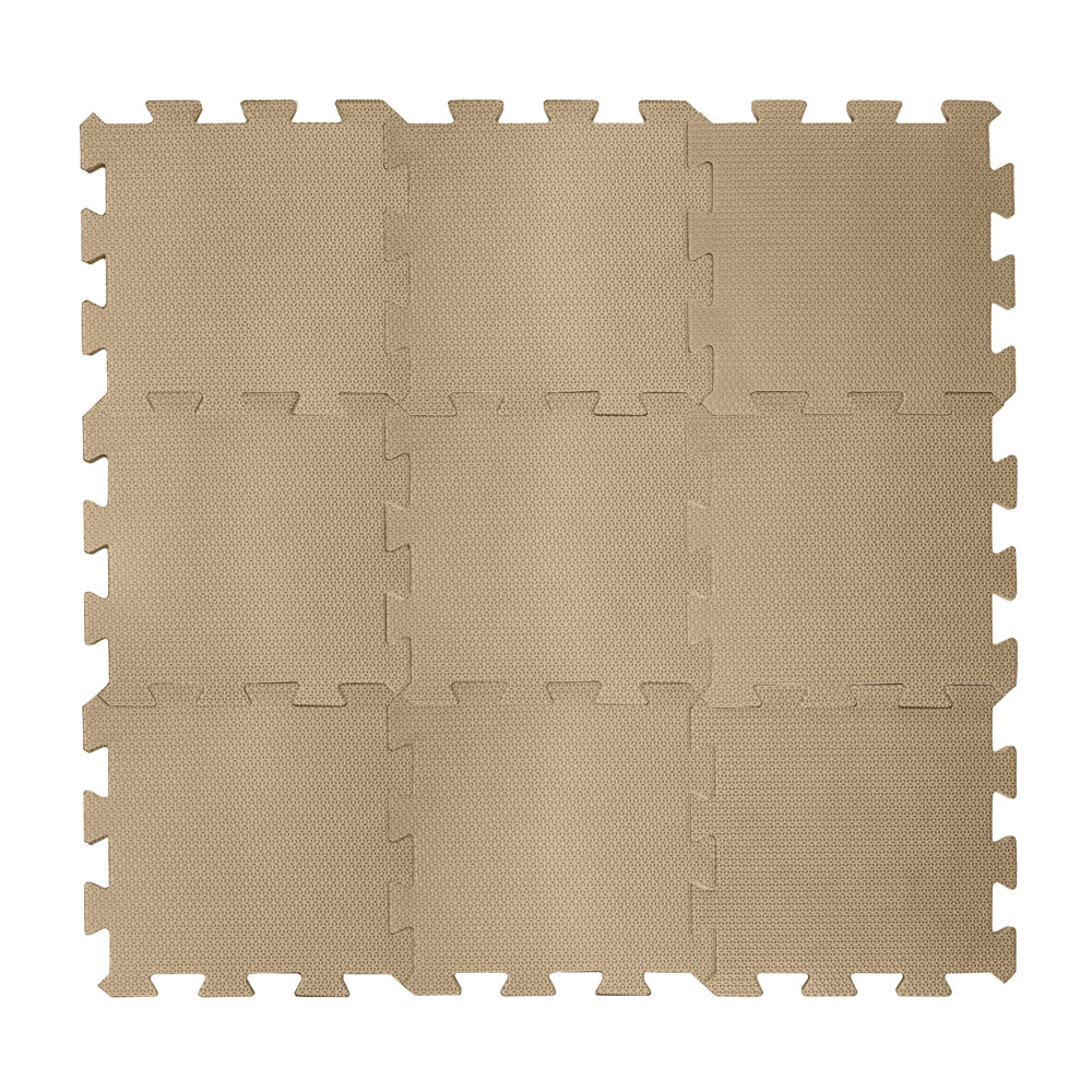 Pěnová podložka Puzzle 30x30 cm 9ks, Hazel Brown