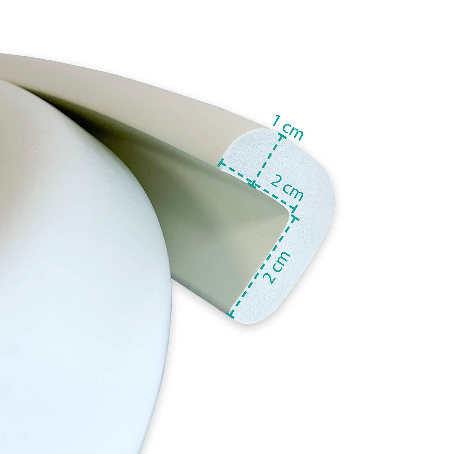 ZOPA Pěnový měkký ochranný pás, off white