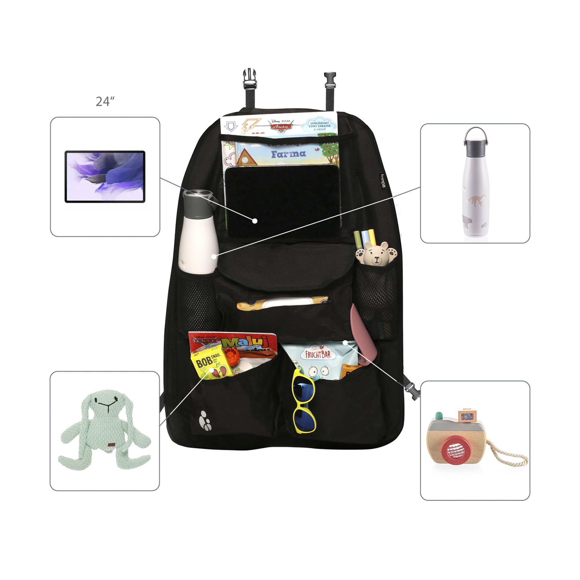 ZOPA Organizér na sedadlo + kapsa na tablet a kapesníčky