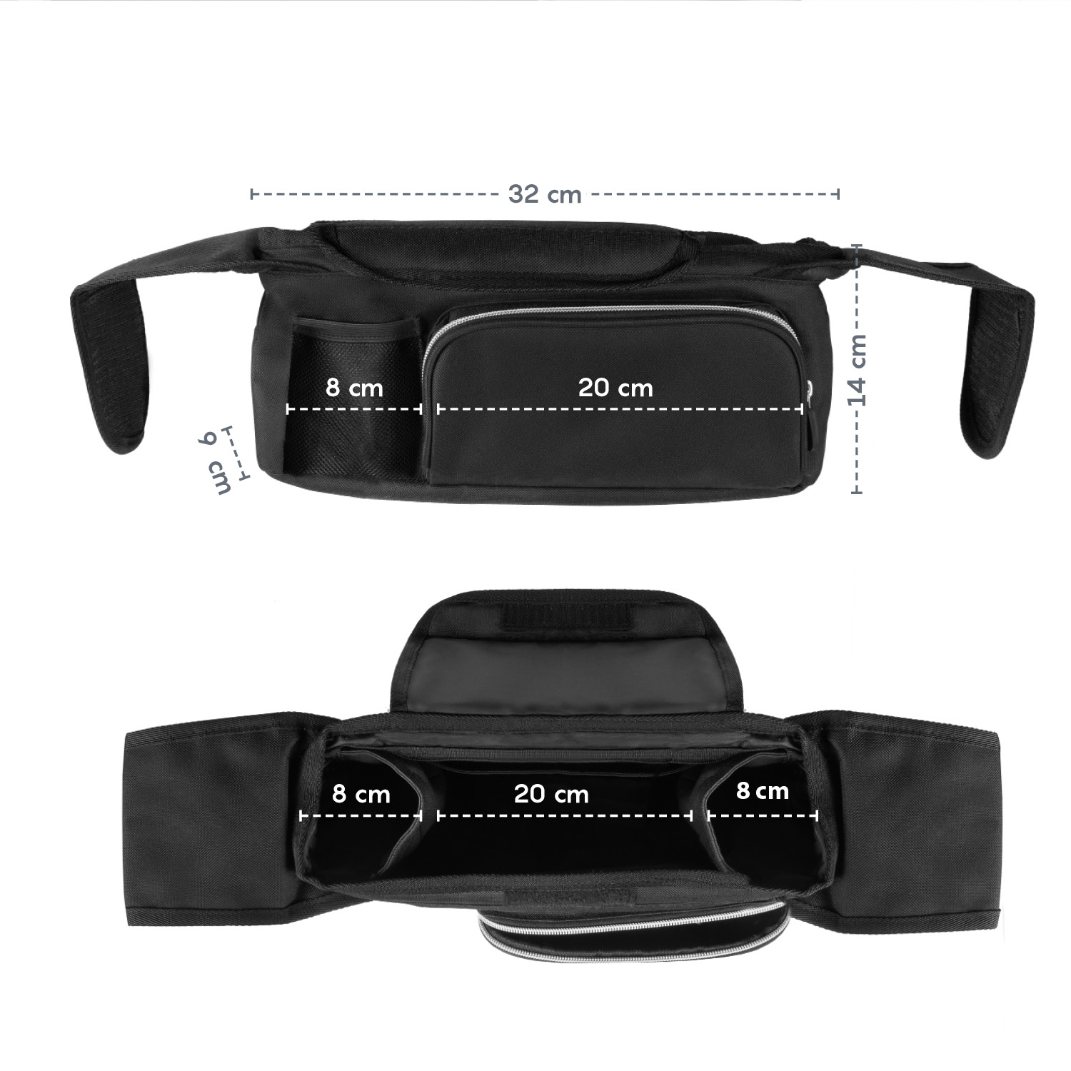 ZOPA Organizér na kočárek Deluxe, Black