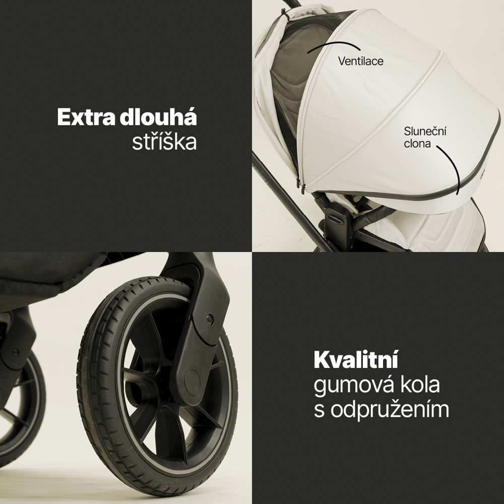 Set Move Cross 5 + hluboká korba Move XL 5 + adaptéry, Boss Grey