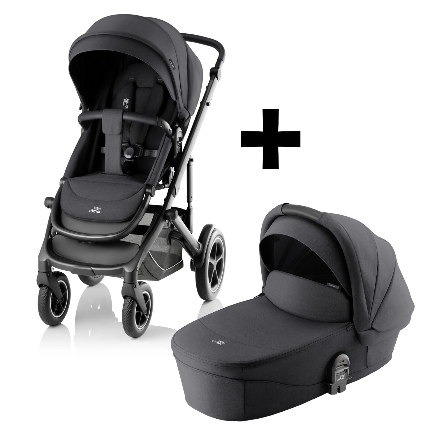 Set kočárek Smile 5Z + hluboká korba  Style, Carbon Black
