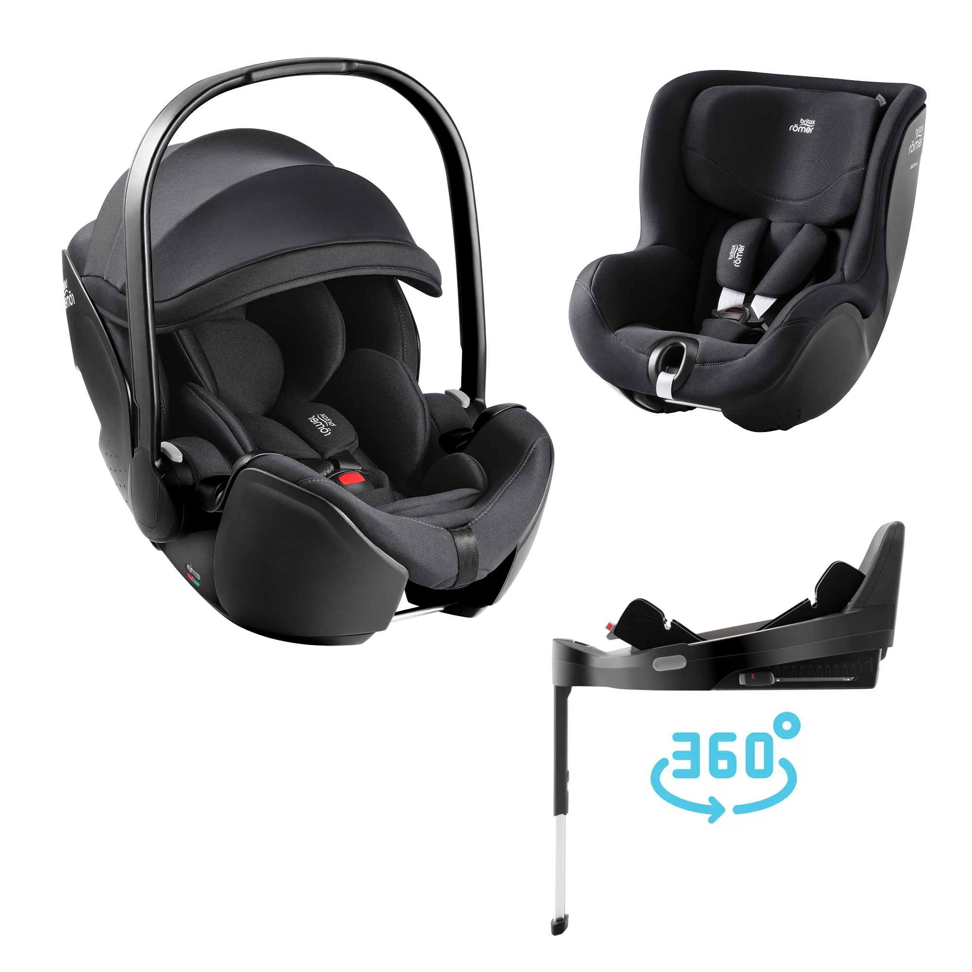 Britax Autosedačka set Baby-Safe Pro + Vario Base 5Z + autosedačka Dualfix 5z Classic, Deep Black