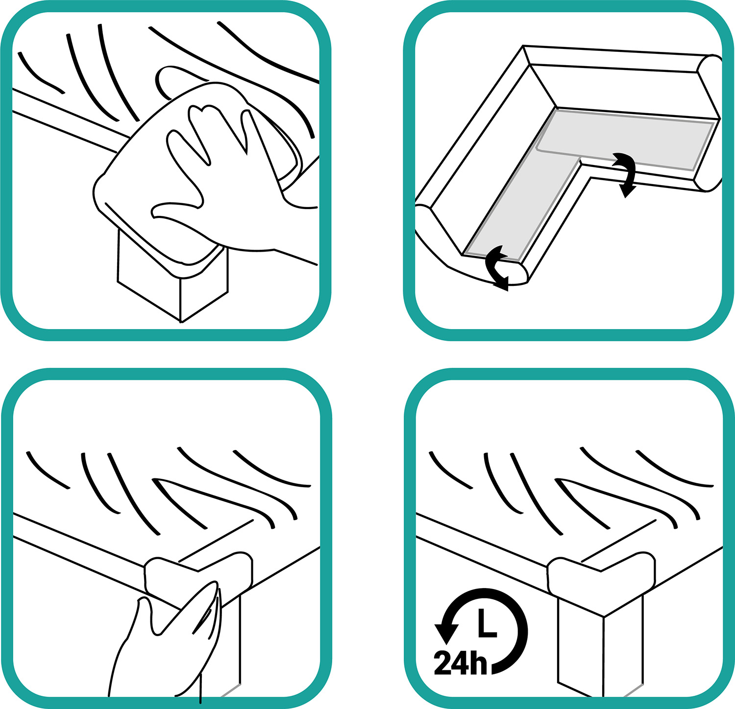 ZOPA Pěnová ochrana rohů 4ks, off white